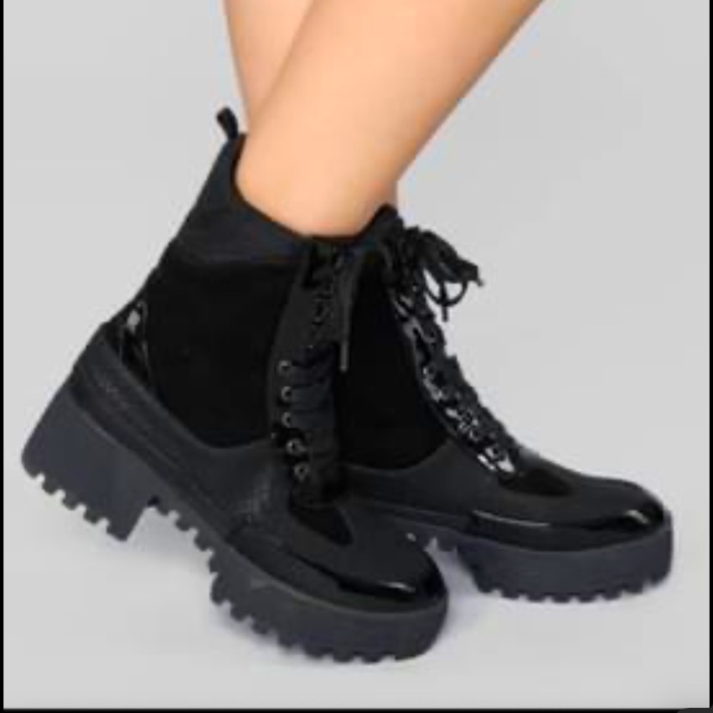 Black Platform Booties - image 1